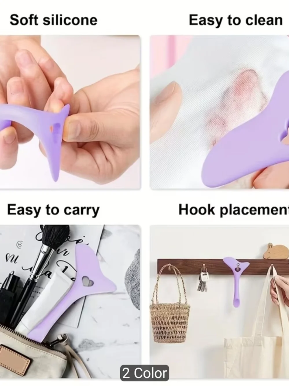 3 Pcs Makeup Tools Set - Lavender